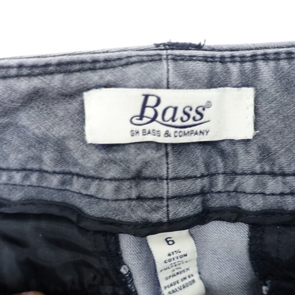 Bass Straight Pants Women's Size 6 Gray Denim Mid-Rise Pockets Stretch Cotton - Picture 2 of 8
